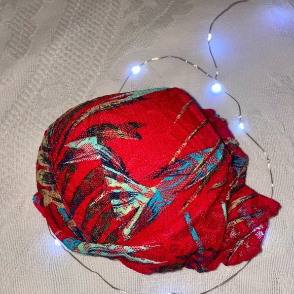 PINK Victorias Secret Red Floral Print Racerback Lace Bra - Picture 5 of 7